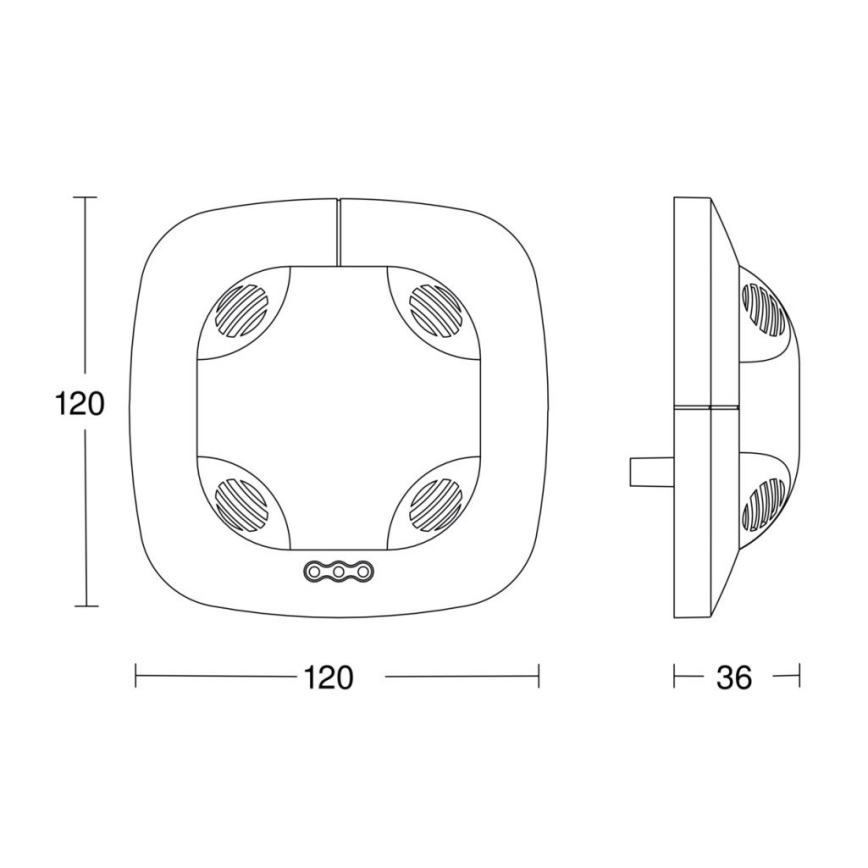 Steinel 059514 - Detector de presencia US 360 KNX blanco
