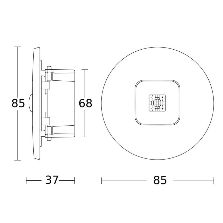 Steinel 067151 - Detector de presencia empotrable IR MICRO OFFICE DALI2