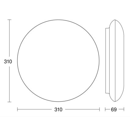 Steinel 068196 - Plafón LED para baño con sensor DL Vario Quattro PRO S LED/14W/230V 4000K IP54