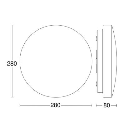 Steinel 069698 - Plafón LED para baños RSPRO P1 LED/8,2W/230V 4000K IP54