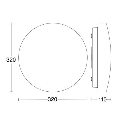 Steinel 069759 - Plafón LED para baños RSPROP2 LED/14,1W/230V 4000K IP54