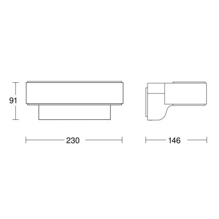 Steinel 079307- Aplique LED de exterior L810C LED/9,8W/230V IP44 antracita