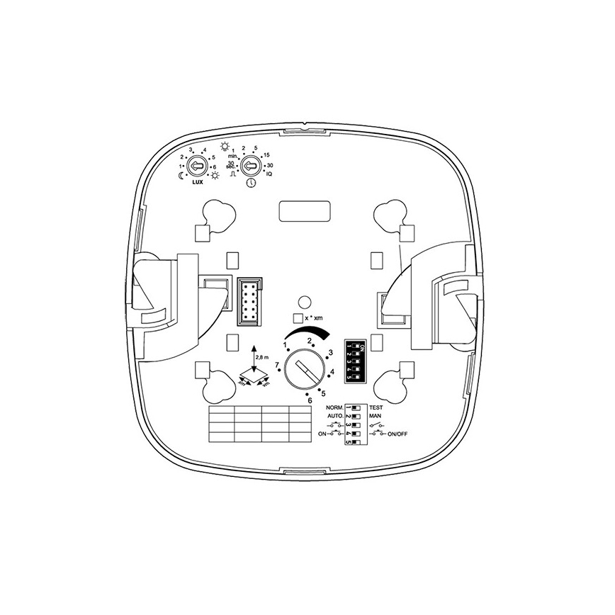 Steinel 079345 - Detector de presencia IR QUATTRO COM1 230V blanco
