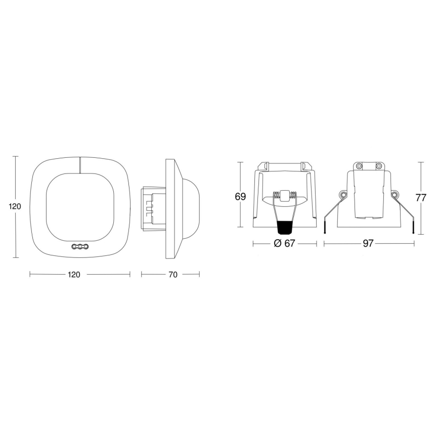 Steinel 079369 - Detector de presencia IR Quattro HD 24m COM1 blanco