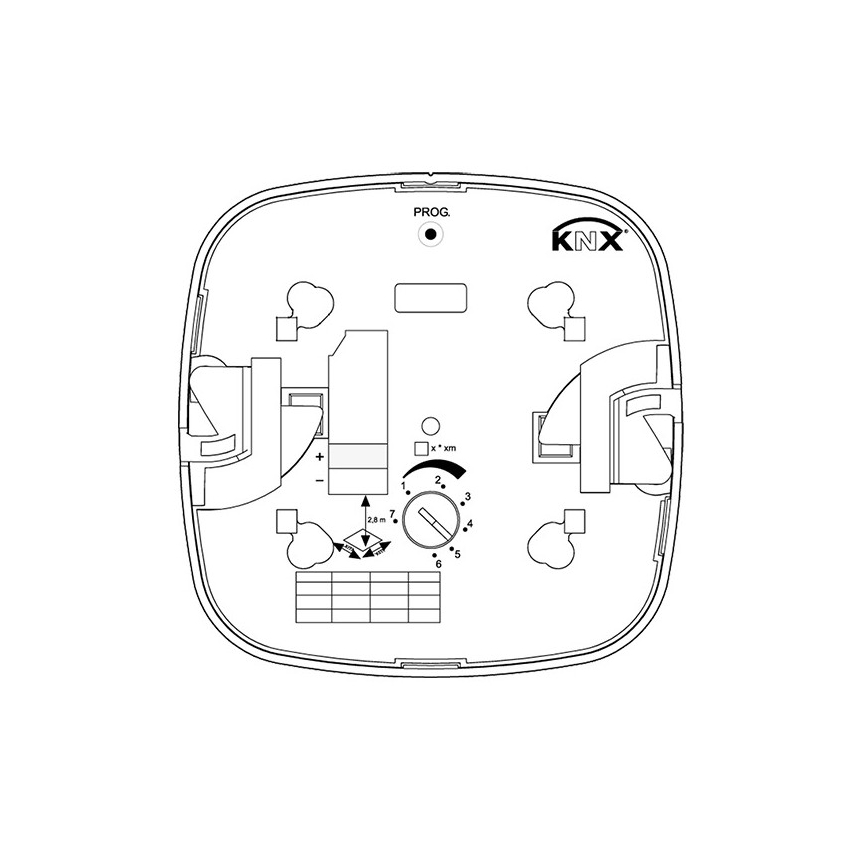 Steinel 079390 - Detector de presencia IR Quattro 8m V3 KNX blanco