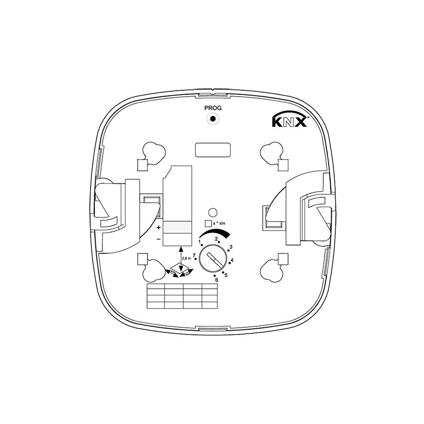 Steinel 079536 - Detector de presencia HF 360 KNX blanco
