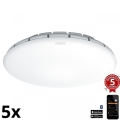 Steinel 081928 - JUEGO 5x Plafón LED con sensor RS PRO S10 SC LED/9,1W/230V 4000K