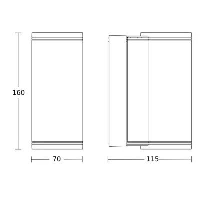 Steinel 087746 - Aplique de pared LED para exterior 2xGU10/14,5W/230V L 940 C IP44