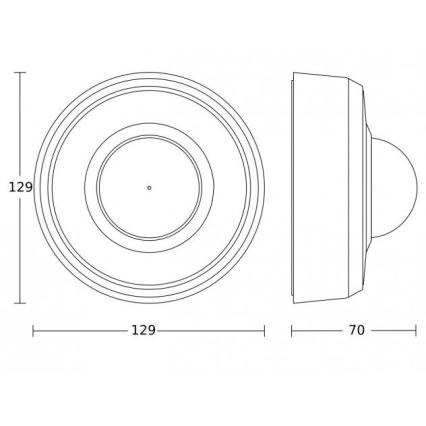 Steinel 087821 - Sensor de movimiento para exterior con un sensor de presencia PD-24 ECO COM1 360° IP54 negro