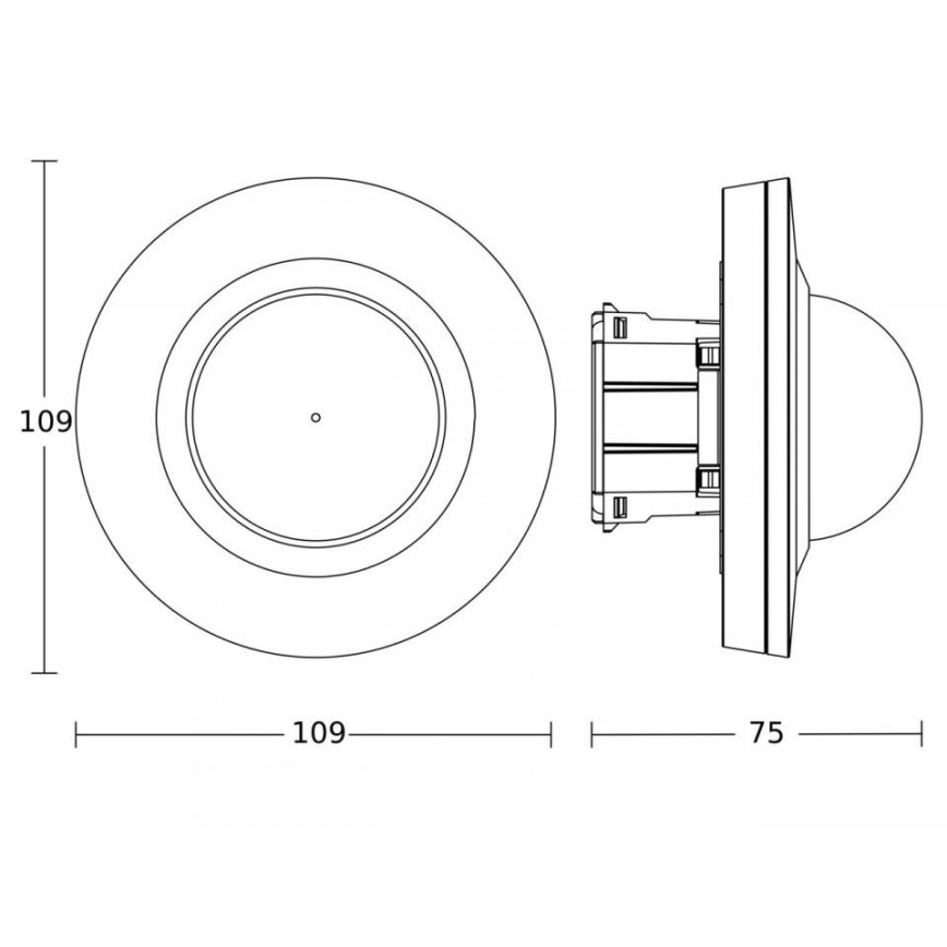 Steinel 087869 - Sensor de movimiento con un sensor de presencia PD-24 ECO COM1 360° negro