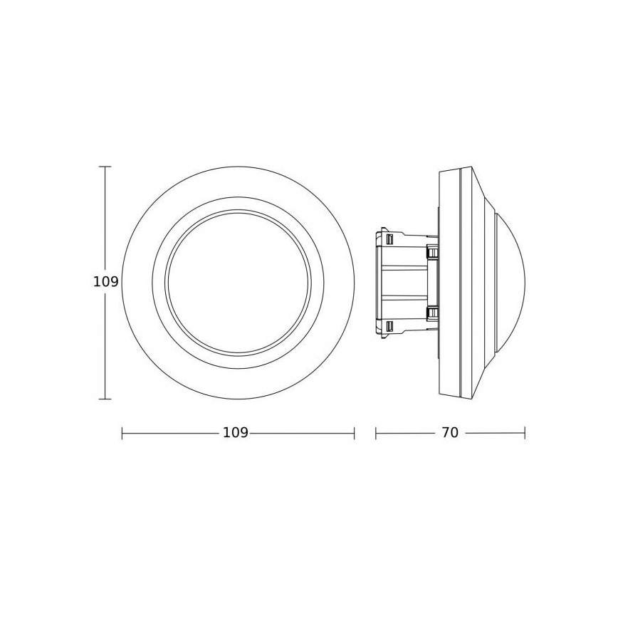 Steinel 087975 - Sensor de movimiento empotrable con un sensor de presencia PD-8 ECO KNX 360° blanco
