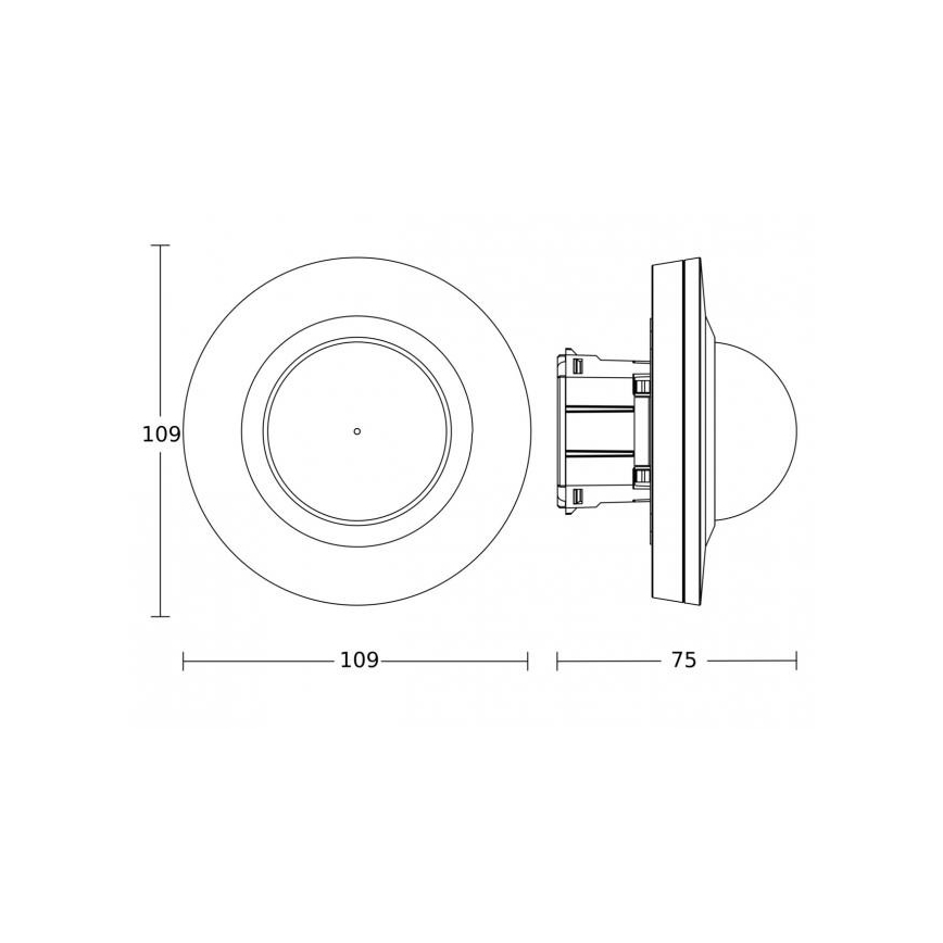 Steinel 088033 - Sensor de movimiento empotrable con un sensor de presencia PD-24 ECO KNX 360° blanco