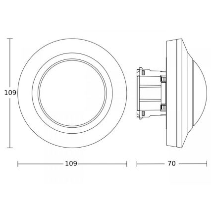 Steinel 088187 - Sensor de movimiento con un sensor de presencia PD-8 ECO DALI-2 360° negro
