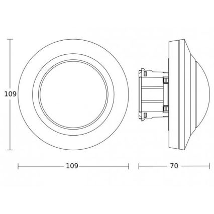 Steinel 088194 - Sensor de movimiento con un sensor de presencia PD-8 ECO DALI-2 360° blanco