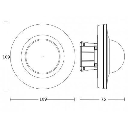 Steinel 088262 - Sensor de movimiento con un sensor de presencia PD-24 ECO DALI-2 360° negro