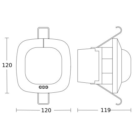 Steinel 088828 - Detector de presencia empotrable IR QUATTRO HD DALI DUO