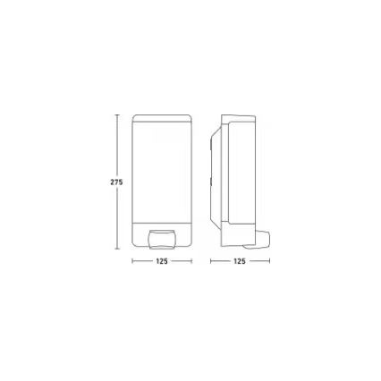 Steinel 094263 - Lámpara para número de casa con sensor 1xE27/15W/230V L 14 S IP44