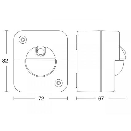 STEINEL 66048 - Sensor de infrarrojos para exteriores IR 180 AP 180° IP54 blanco