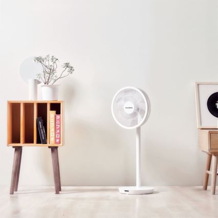 Stylies - Ventilador de pie ANTILA 25W/230V 88 cm blanco + mando a distancia