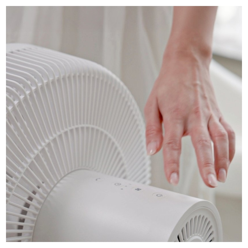 Stylies - Ventilador de pie ANTILA 25W/230V 88 cm blanco + mando a distancia