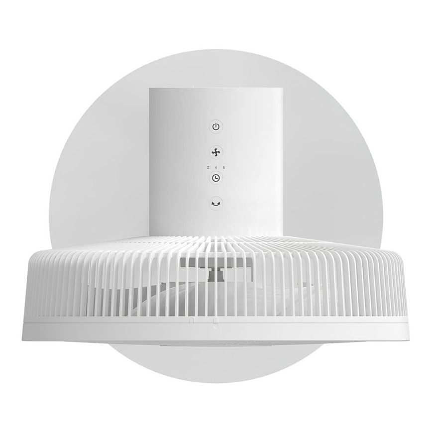 Stylies - Ventilador de pie ANTILA 25W/230V 88 cm blanco + mando a distancia