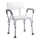 Taburete 56x66 cm plateado/blanco