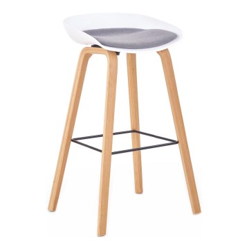 Taburete 81x51 cm beige/blanco