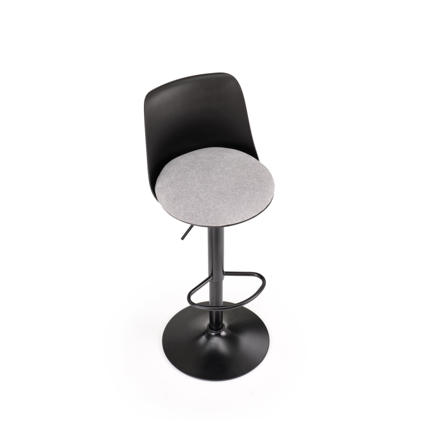 Taburete de bar RENO negro/gris