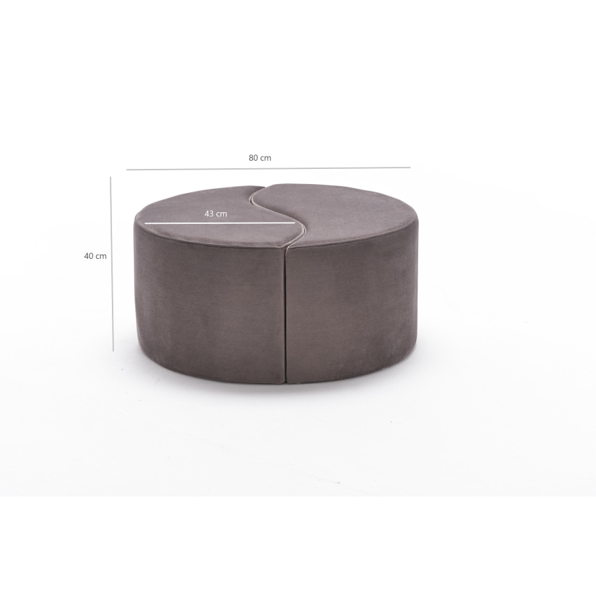 Taburete JING Ø 80 cm, marrón