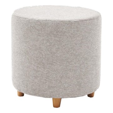 Taburete KIMA Ø 40 cm crema/gris