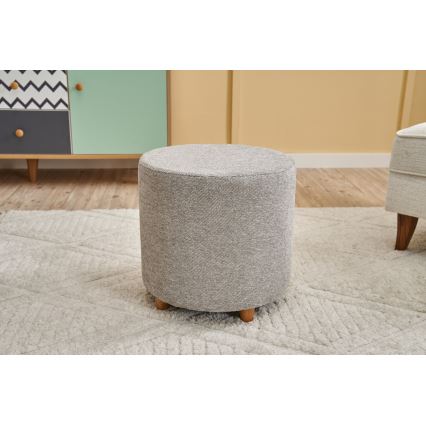 Taburete KIMA Ø 40 cm crema/gris