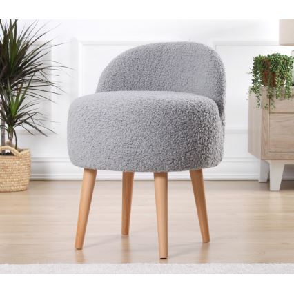 Taburete MIKI, diámetro 46 cm, gris