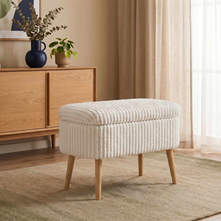 Taburete MOLIS 35x60 cm blanco