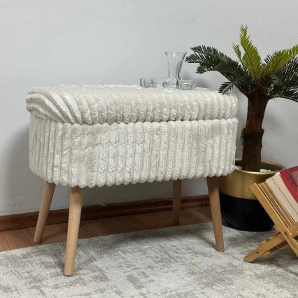 Taburete MOLIS 35x60 cm blanco
