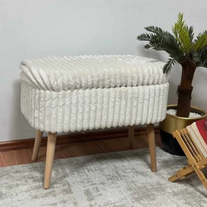 Taburete MOLIS 35x60 cm blanco