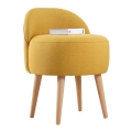 Taburete NIKI Ø 46 cm, amarillo