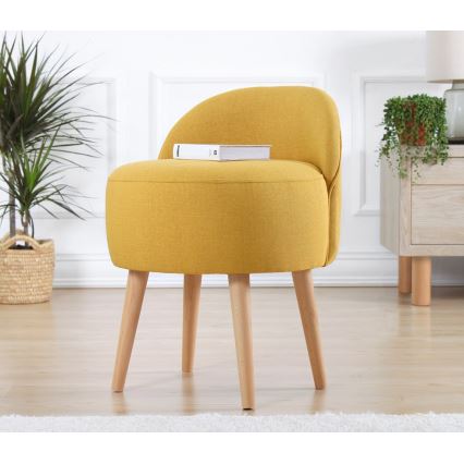 Taburete NIKI Ø 46 cm, amarillo