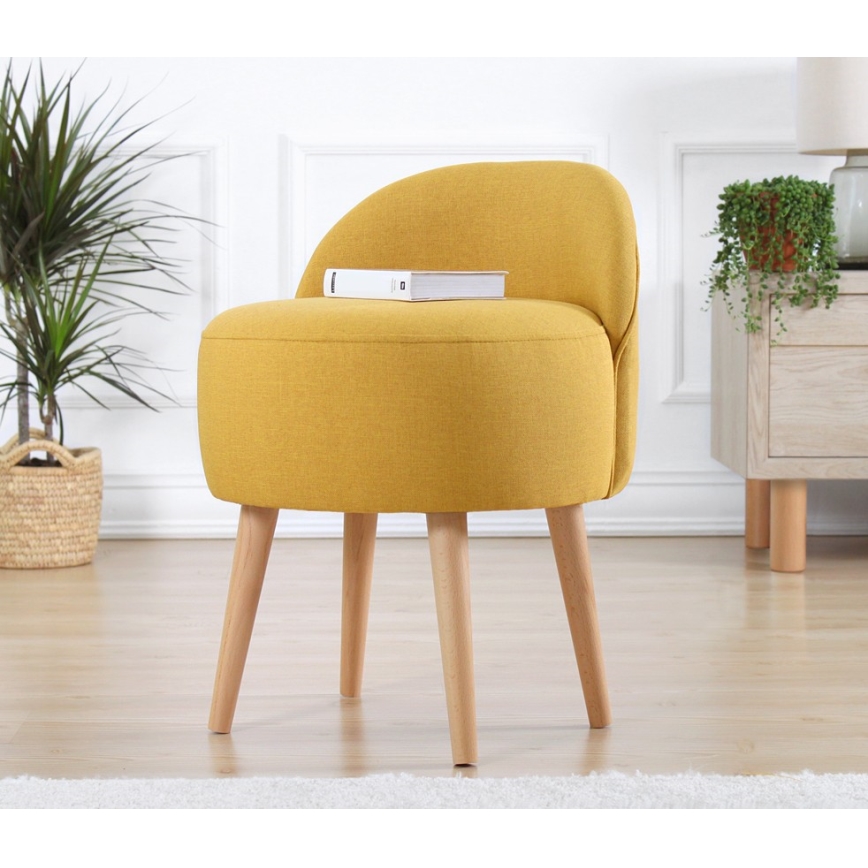 Taburete NIKI Ø 46 cm, amarillo