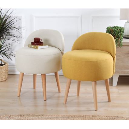 Taburete NIKI Ø 46 cm, amarillo