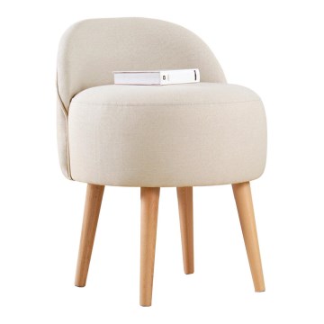Taburete NIKI Ø 46 cm crema