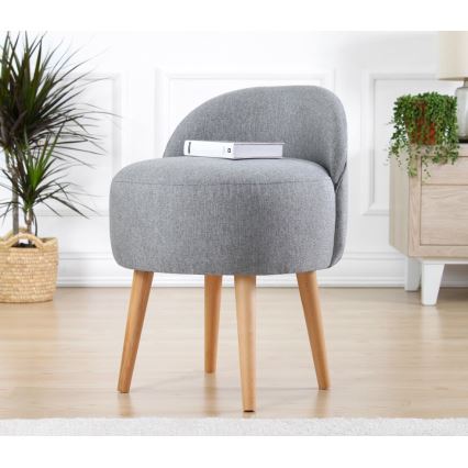 Taburete NIKI — Ø 46 cm, gris
