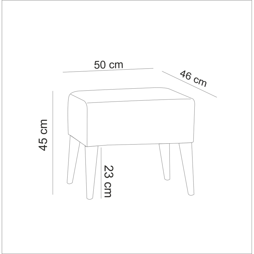 Taburete NIMO 46x50 cm crema