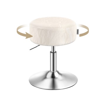 Taburete NUBE, Ø 38,5 cm, blanco