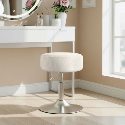Taburete NUBE, Ø 38,5 cm, blanco