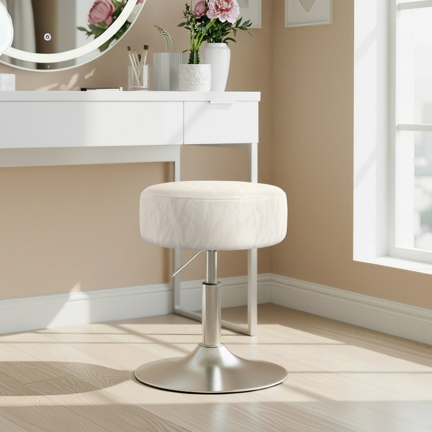 Taburete NUBE, Ø 38,5 cm, blanco