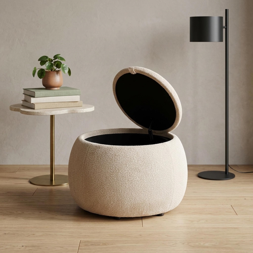 Taburete PAKS Ø 50 cm beige