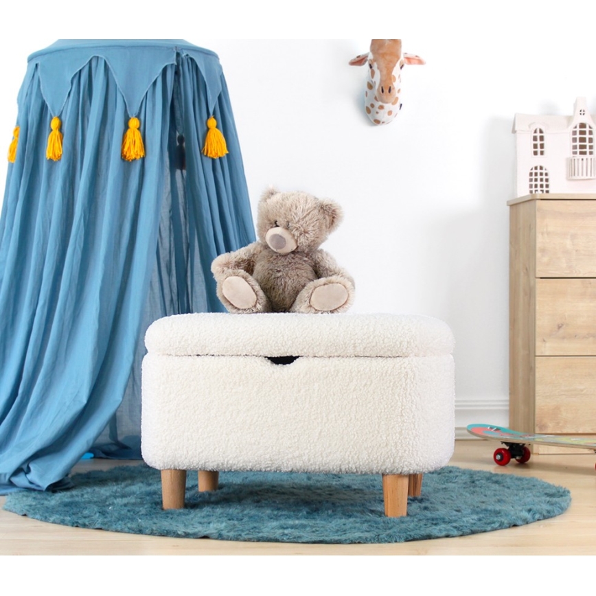 Taburete PIXI 37x61 cm blanco