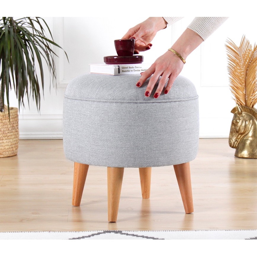Taburete PIXI Ø 40 cm gris