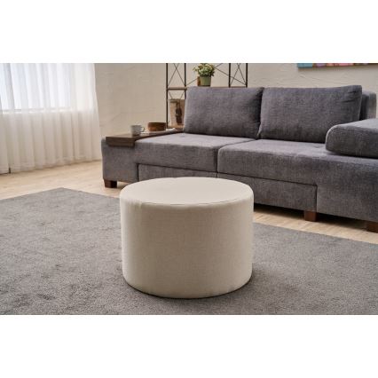 Taburete RABO Ø 58 cm, color crema