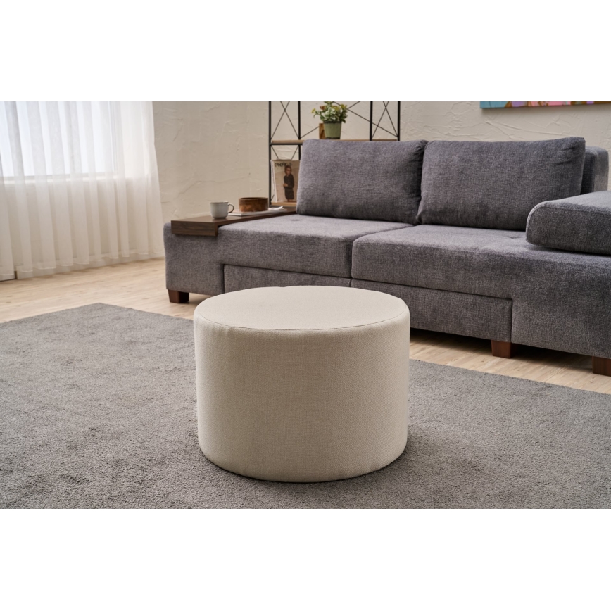 Taburete RABO Ø 58 cm, color crema